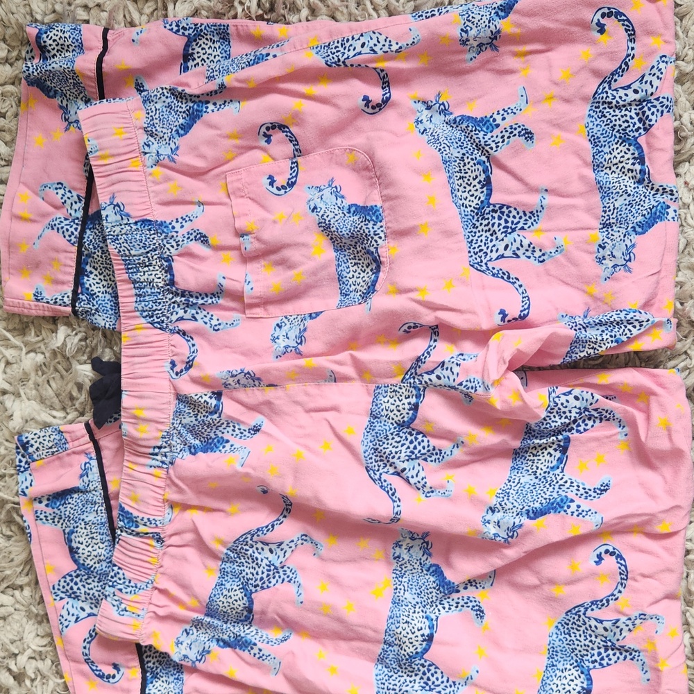 Katie Kime Cosmic Cheetah Pajama Pants Set Size Medium. - Picture 3 of 10